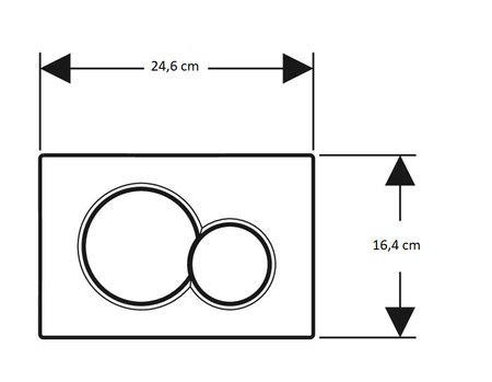 GEBERIT Przycisk uruchamiający Sigma01, przedni, biały-alpin 115.770.11.5