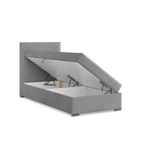 ADAMS Łóżko CALVI kontynentalne 90x200 cm Trinity szary