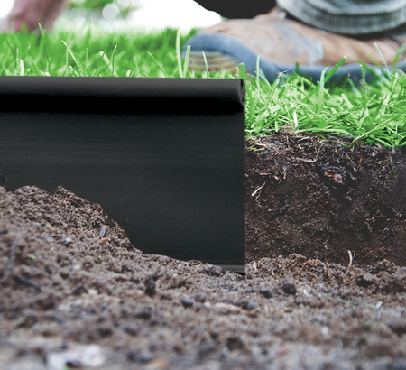 BRADAS Obrzeże proste trawnikowe 18m x 12,5cm, czarne