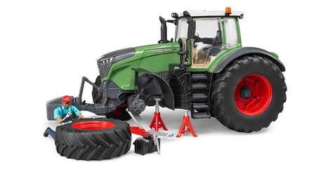 BRUDER 04041 Traktor Fendt 1050 Vario z figurką mechanika i narzędziami warsztatowymi