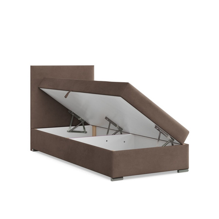 ADAMS Łóżko CALVI kontynentalne 90x200 cm Trinity kakaowy