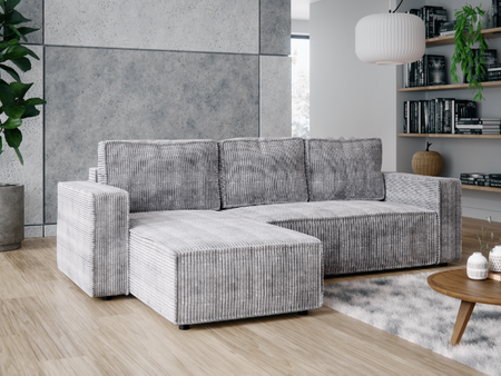 Narożnik BRIK w tkaninie POSO - funkcja spania