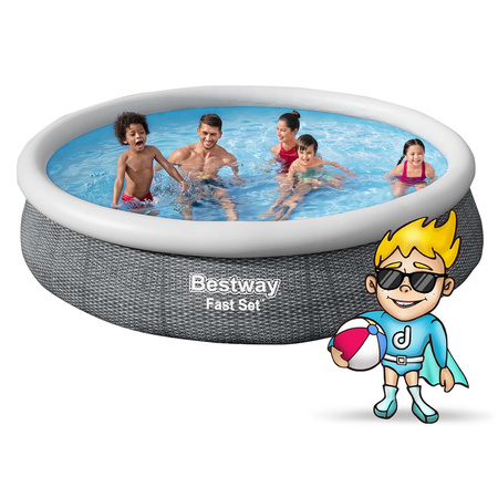BESTWAY Basen ogrodowy rozporowy 366 x 76 cm z akcesoriami 9w1