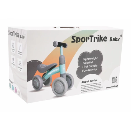 SPORTRIKE Czterokołowy rowerek biegowy PettyTrike niebieski