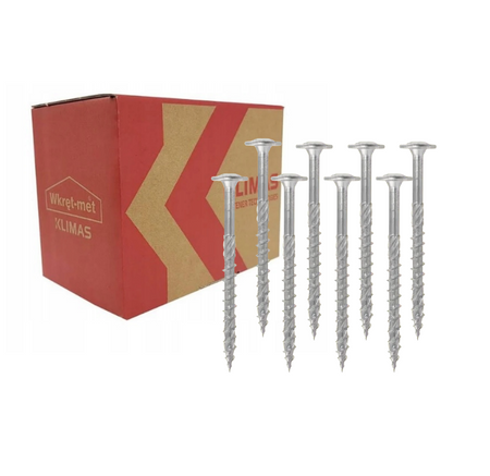 WKRĘT-MET Wkręt konstrukcyjny z łbem podkładkowym i gniazdem TX/WKCP-B 10x260x80 mm - 25 szt