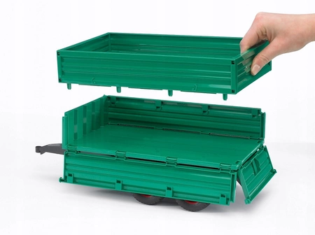 BRUDER Przyczepa dwuosiowa z podwyższonymi burtami