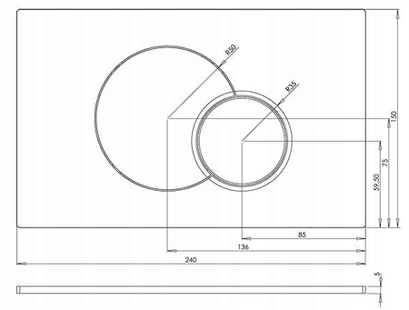 GEBERIT Przycisk spłukujący Eclipse 2, chrom 94150002