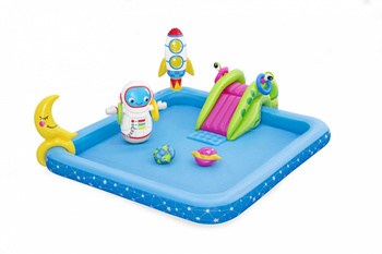 BESTWAY Wodny Plac zabaw Mały Astronauta 288x206x84 5w1 + Zjeżdżalnia + Obręcze