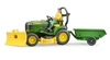 BRUDER 62104 Traktorek John Deere z kosiarką, łyżką przyczepką i figurką ogrodnika