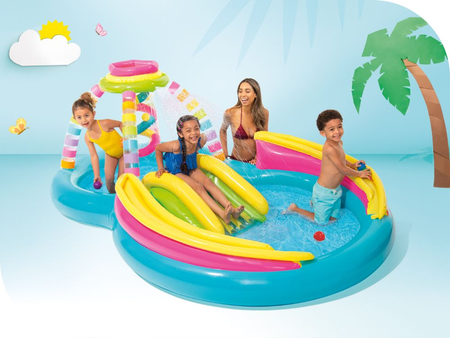 INTEX Plac zabaw dmuchany Tęczowy 56137