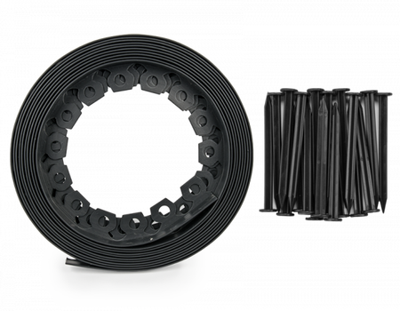 BRADAS Zestaw z obrzeżem trawnikowym EASY BORDER - 40mm grafit