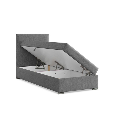 ADAMS Łóżko CALVI kontynentalne 90x200 cm HUGO grafit