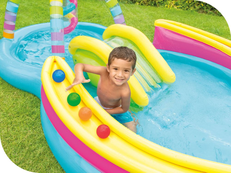 INTEX Plac zabaw dmuchany Tęczowy 56137