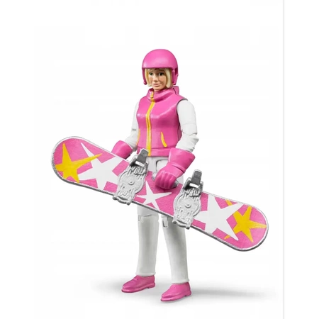 BRUDER Figurka kobiety na snowboardzie 60420