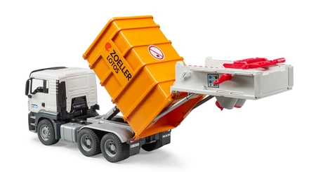 BRUDER 03762 MAN TGS Śmieciarka pomarańczowa