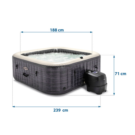 INTEX Duże domowe SPA dmuchane z hydromasażem 6 osobowe 239x71 cm