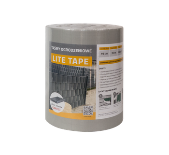 THERMOPLAST Taśma ogrodzeniowa Lite Tape 19cm x 35 m RAL7040 + 20 szt klipsów