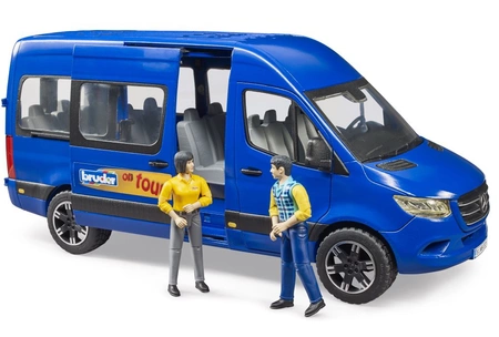 BRUDER 02670 MB Sprinter Bus niebieski Bruder z 2 figurkami