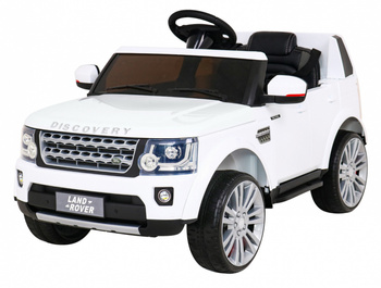 Autko elektryczne Land Rover Discovery biały + Pilot + Koła EVA + Wolny Start + Radio MP3