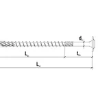 WKRĘT-MET Wkręt konstrukcyjny z łbem podkładkowym i gniazdem TX/WKCP-B 10x380x80 mm - 25 szt