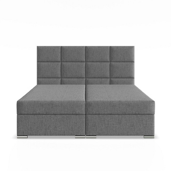 ADAMS Łóżko CALVI kontynentalne 140x200 cm HUGO grafit