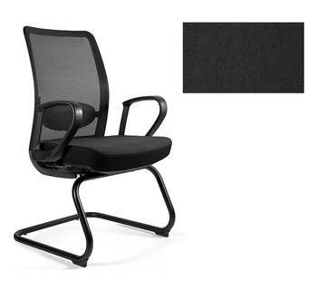 UNIQUE Krzesło biurowe ANGGUN SKID - niebieska siatka/ tkanina BL418 BLACK