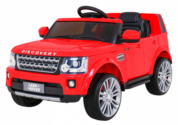 Autko elektryczne dla dzieci Land Rover Discovery czerwony + Pilot + Koła EVA + Wolny Start + Radio MP3