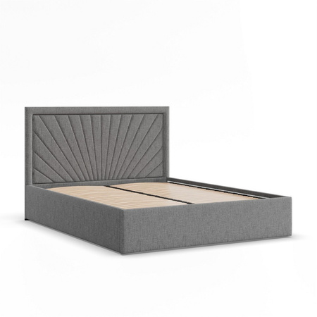 ADAMS Łóżko stelażowe VASTO 180x200 cm z drewniany stelaż - HUGO grafit