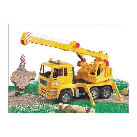 BRUDER MAN Dźwig żółty 02754
