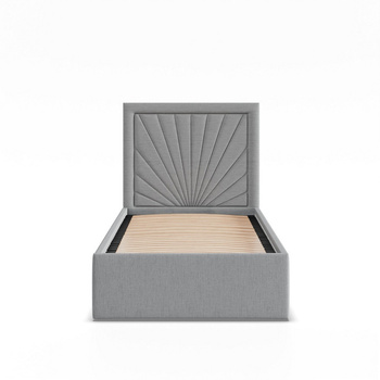 ADAMS Łóżko stelażowe VASTO 90x200 cm z drewniany stelaż -  HUGO silver