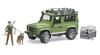 BRUDER 02587 Land Rover Defender z figurką leśnika i z psem