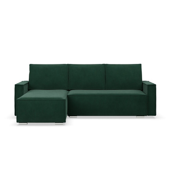 ADAMS Narożnik NOTO z leżanką L w tkaninie POSO 14 zielony