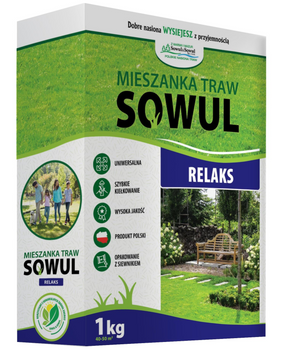 SOWUL&SOWUL Mieszanka traw gazonowych Relaks - karton 1kg