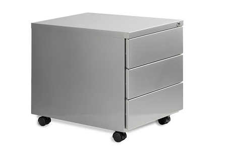 UNIQUE Kontener 424 - trzy szuflady srebrny