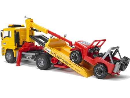 BRUDER Laweta MAN TGA z pojazdem terenowym 02750