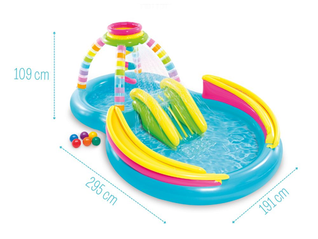 INTEX Plac zabaw dmuchany Tęczowy 56137