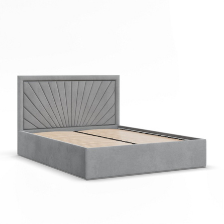 ADAMS Łóżko stelażowe VASTO 180x200 cm z drewniany stelaż - TRINITY szary