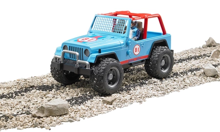 BRUDER 02541 Jeep Cross Country Racer niebieski z figurką rajdowca