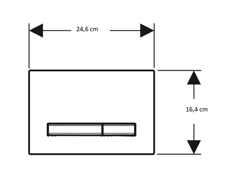 GEBERIT Przycisk uruchamiający Sigma50, przedni, czarny, przyciski: czarny chrom 115.671.DW.2