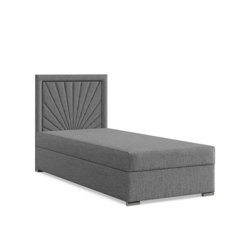 ADAMS Łóżko kontynentalne VICENZA 90x200 cm HUGO grafitowy