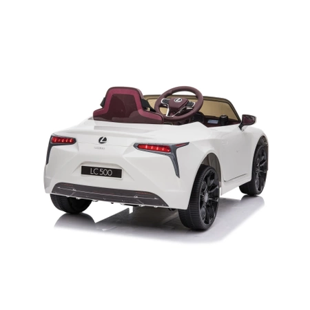 Pojazd na akumulator Lexus LC500 biały dla dzieci