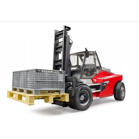 BRUDER Wózek widłowy Linde HT160 z paletą i z koszem 02513