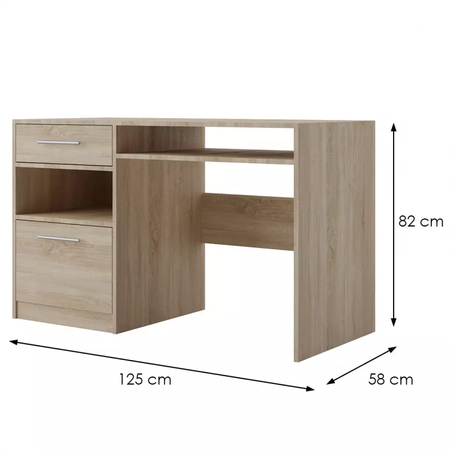 Biurko BALI II dąb sonoma