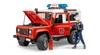 BRUDER 02596 Land Rover Defender straż pożarna z figurką strażaka i modułem 02802