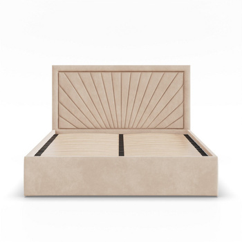 ADAMS  Łóżko stelażowe VASTO 180x200 cm z drewniany stelaż -  TRINITY beżowy