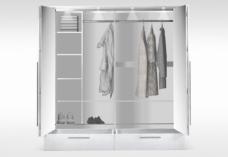 Szafa TOLEDO 210 grafit z lustrem