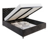 FDM Łóżko tapicerowane ELEGANTE 160x200 cm z pojemnikiem i stelażem podnoszonym - TRINITY czarny