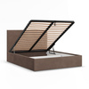 ADAMS Łóżko stelażowe VASTO 180x200 cm z metalowym podnoszonym stelażem - TRINITY kakaowy