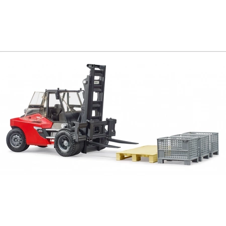 BRUDER Wózek widłowy Linde HT160 z paletą i z koszem 02513