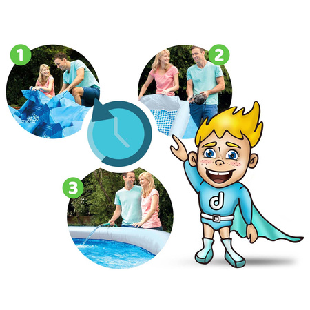 BESTWAY Basen ogrodowy rozporowy 366 x 76 cm z akcesoriami 9w1